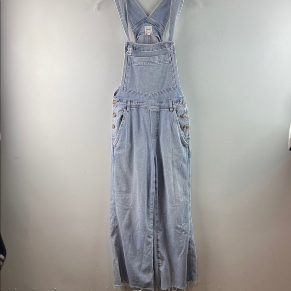aerie Light Blue Denim Overalls Size S - Picture 7 of 12